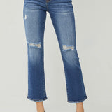 Risen High Rise Ankle Straight Jeans