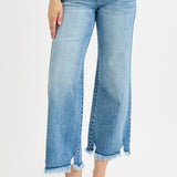 Risen Mid Rise Crop Wide Leg Jean