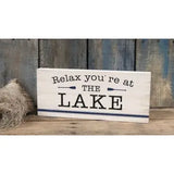 Relax At The Lake Sign