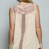 Sleeveless Button Up Top