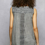Sleeveless Button Up Top