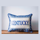 Kentucky Gingham Check Pillow