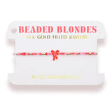 Beaded Blondes Pink Bow Sprinkle
