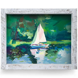 Sailboat Lake Green Horizon