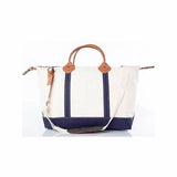 CB Station Canvas, Navy & Leather Weekender