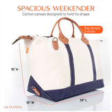 CB Station Canvas, Navy & Leather Weekender