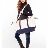 CB Station Canvas, Navy & Leather Weekender