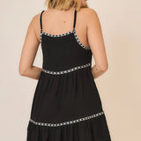 Tape Trim Mini Dress
