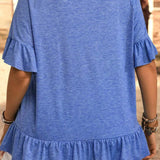 Ruffle Hem Flowy Top