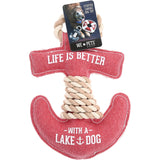 Lake Dog - 12" Canvas Dog Toy On Rope