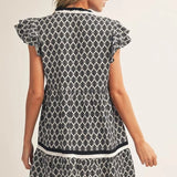 Baroque pattern tiered dress