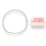 Beaded Blonde Dainty Bar Silver With Gold Bracelet