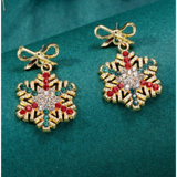 Golden Snowflake Earrings