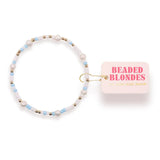 Beaded Blonde Blue Pearl Sprinkle Bracelet