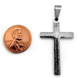 Serenity Prayer Cross Stainless Steel Charm