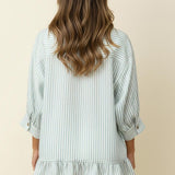 Button Down Peplum Shirt