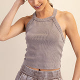 Mineral Washed Ribbed Tank