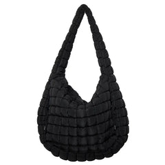 Oversized Quilted Hobo Bag