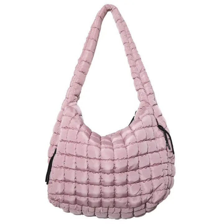 Oversized Quilted Hobo Bag