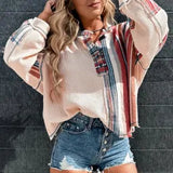 Beige Patchwork Long Sleeve