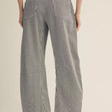 Pin Striped Barrel Pants