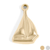 18k Gold PVD Stainless Steel Sailboat Charm