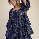 Floral Print Tiered Dress