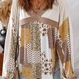 Floral Patchwork Long Sleeve Top