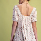 Cherry Printed Babydoll Top