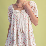 Cherry Printed Babydoll Top