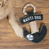 Nauti Dog - 12" Canvas Dog Toy On Rope
