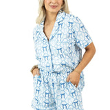 Light Blue Mini Bows Loungewear Set