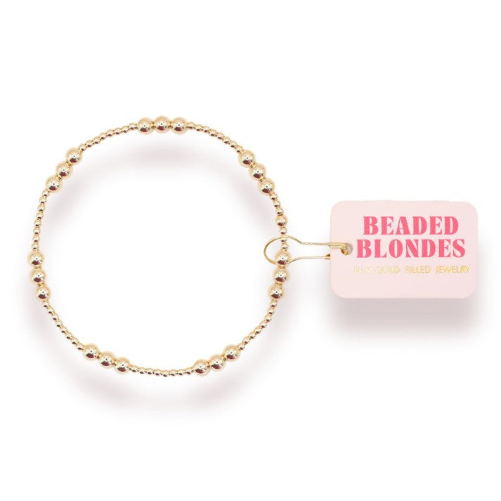 Beaded Blonde ILY Braclet