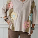 Flower Patch Exposed Seam Top