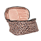 Brown Leopard Make Up Bag