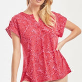 Lizzy Red Pink Top