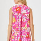Lizzy Pink Floral Tank Top