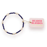 Beaded Blondes Navy Blue Pearl Bracelet