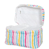 Multicolored Stripes Makeup Bag