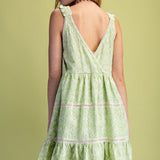 Eyelet Lace Sleeve Dress