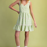 Eyelet Lace Sleeve Dress