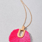 Circle Tassel Long Necklace