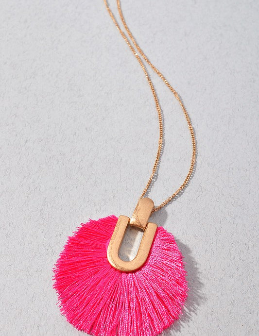 Circle Tassel Long Necklace