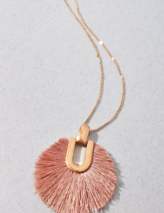 Circle Tassel Long Necklace