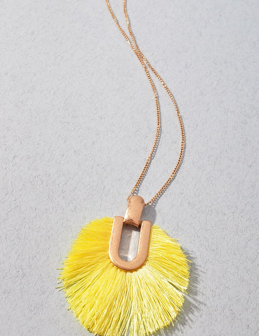 Circle Tassel Long Necklace