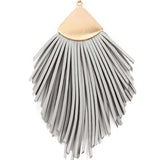 Faux Leather Tassel Necklace