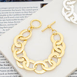 Chunky Hammered Link Bracelet