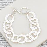 Chunky Hammered Link Bracelet