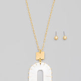 Arch Woven Pendant Necklace Set