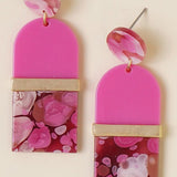 Arched Acrylic Drop Earrings